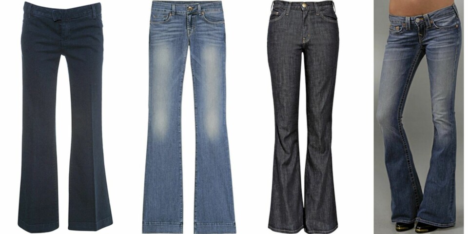 FRA VENSTRE: Topshop (kr 369), J Brand (kr 2500), Current/Elliott (kr 1850), True Religion (kr 1175).