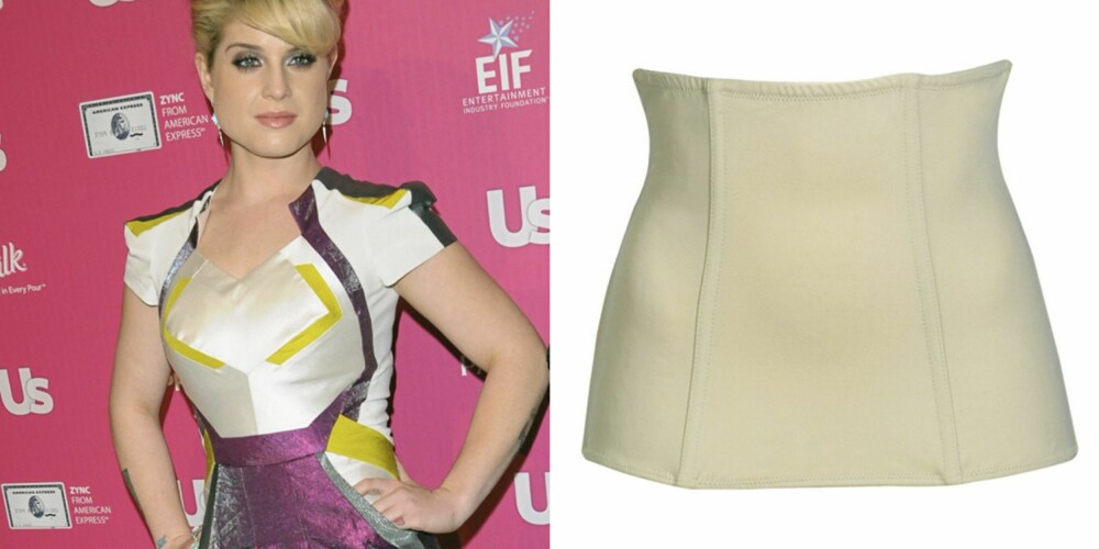 MIDJEFORMER: Kelly Osbourne i tettsittende kjole, midjeformer fra Abecita (kr 319). MIDJEFORMER: Kelly Osbourne i tettsittende kjole, midjeformer fra Abecita (kr 319).