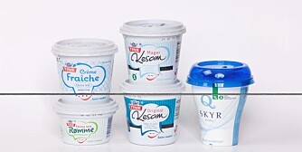 DE FEM MAGRESTE: Til dip og andre kalder rette kan du velge bort mye fett. Her er de magreste med et fettinnhold på mellom 10 og 0 prosent. Matyoghurt kan også være et alternativ. DE FEM MAGRESTE: Til dip og andre kalder rette kan du velge bort mye fett. Her er de magreste med et fettinnhold på mellom 10 og 0 prosent. Matyoghurt kan også være et alternativ.