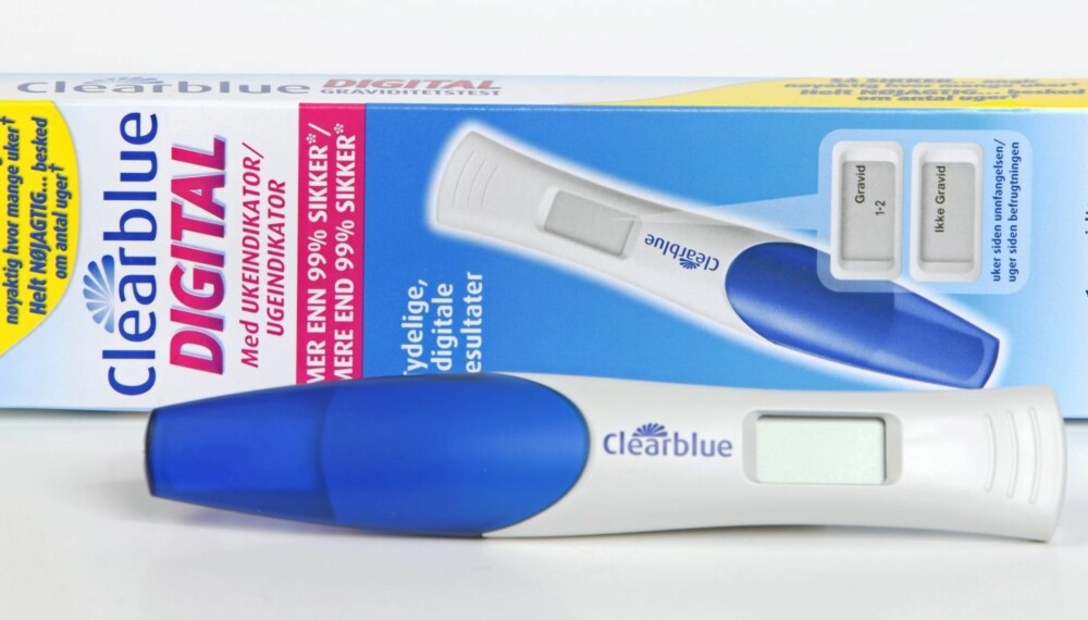 UKER PÅ VEI: Clearblue digital graviditetstest med ukeindikator.