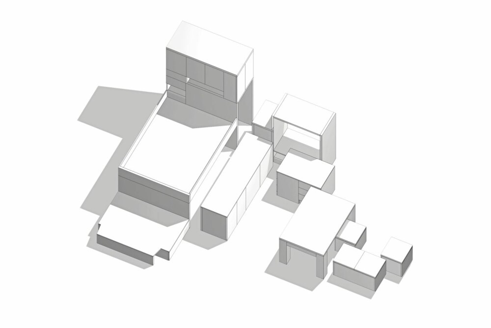 Møbelsystemet består av en lang rekke mobile enheter.
