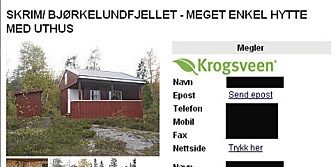 NORSK: "Meget enkel" kaller megler denne hytta utenfor Kongsberg til 395.000 kroner.