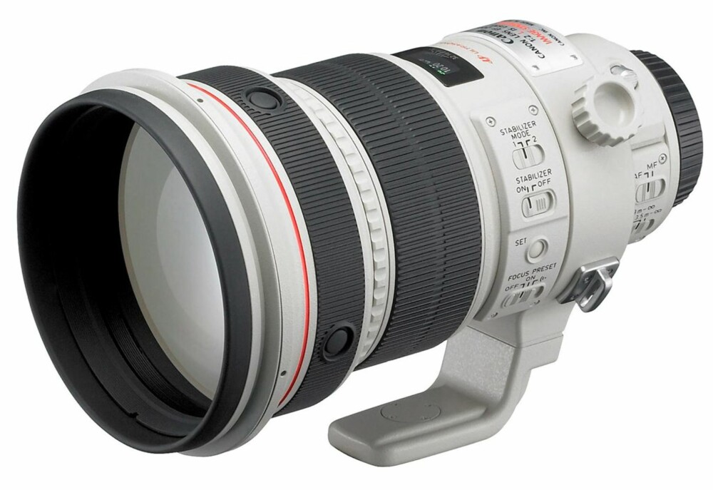 Canon L-objektiver holder ekstra høy standard. Her en 200 mm L med en maks blenderåpning på 2.
