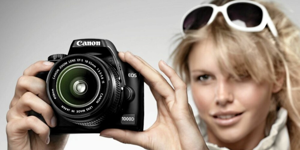MYE FOR PENGENE: Canon EOS 1000D er blant de billigste speilreflekskameraene på markedet, men veldig bra.