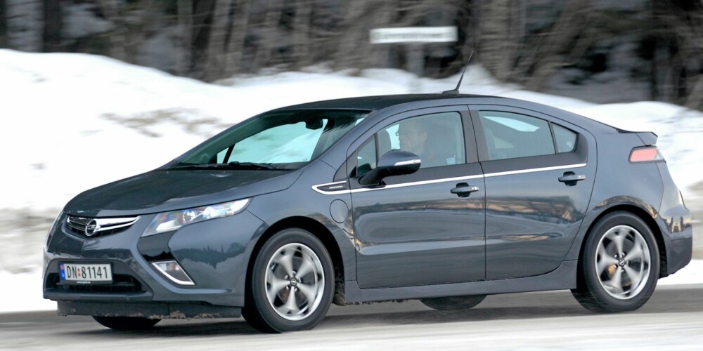 BEST PÅ BATTERI: Opel Ampera er først og fremst drivstoffgjerrig på kortere turer.