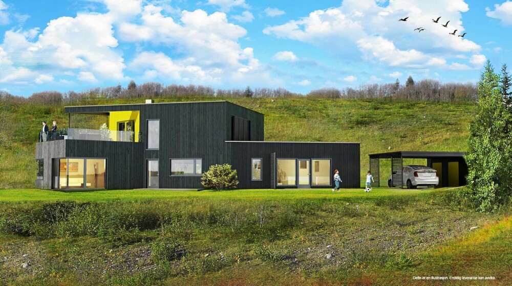 NOMINERT TIL PRIS: Løvset-modellen fra Norgeshus/Gauldal Bygg var et av de tre husene som Boligprodusentene nominerte til Årets boligprosjekt 2012.