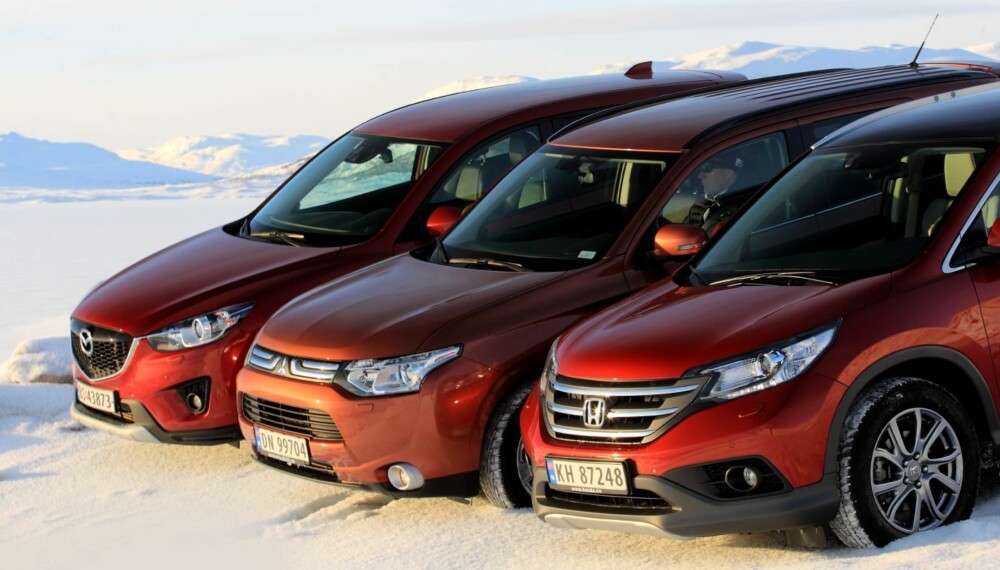 SUV: Mange vil ha SUV, og vi skjønner hvorfor. Tre nye japanske modeller viser klare forbedringer. Vi kårer den beste. FOTO: Egil Nordlien, HM Foto SUV: Mange vil ha SUV, og vi skjønner hvorfor. Tre nye japanske modeller viser klare forbedringer. Vi kårer den beste. FOTO: Egil Nordlien, HM Foto