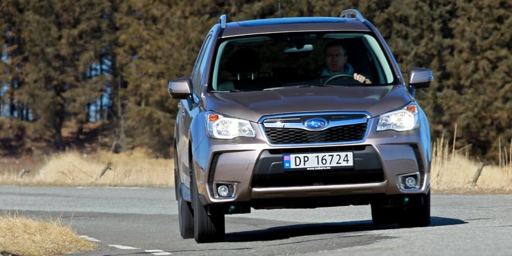 SOLID: Subaru Forester har det beste firehjulsdriftsystemet og et understell som tåler mye. FOTO: Petter Handeland SOLID: Subaru Forester har det beste firehjulsdriftsystemet og et understell som tåler mye. FOTO: Petter Handeland