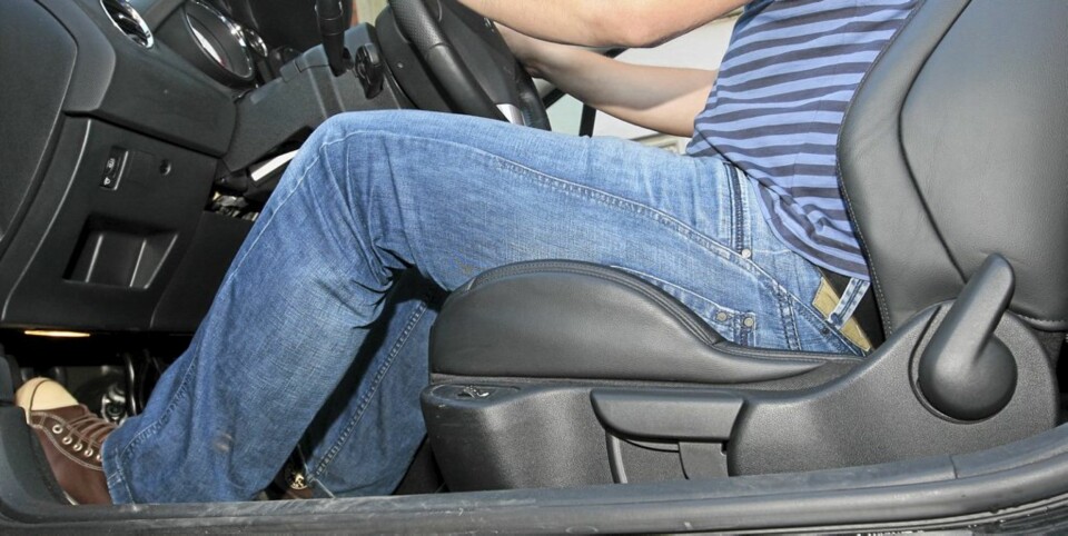 Dårlig lårstøtte: Sittekomforten er god, men kunne vært perfekt med bedre mulighet for støtte under lårene.