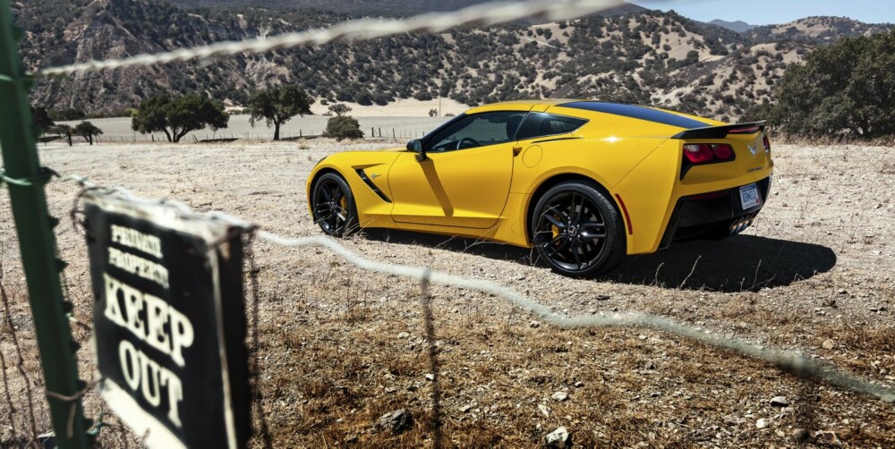 VAKKER: Chevrolet Corvette Stingray - den ser veldig bra ut. FOTO: Webb Bland