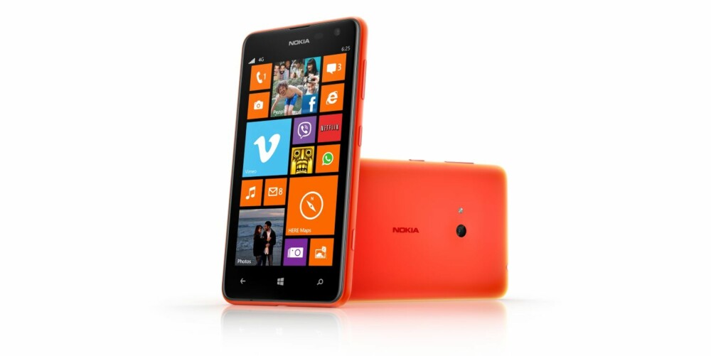 RASKT INTERNETT: Som eneste mobil i testen byr Nokia Lumia 625 på 4G.
