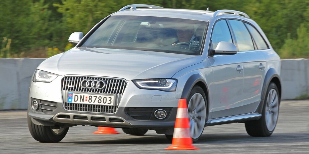 SPORTY: Audi A4 Allroad har de mest sportslige kjøreegenskapene. FOTO: Petter Handeland