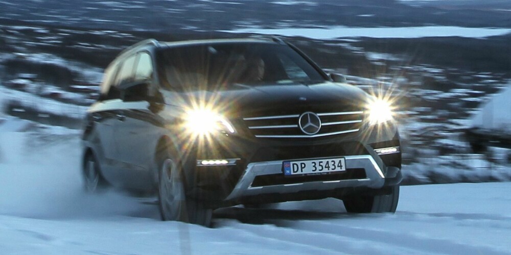 STØYER MINST: Det minst støy i Mercedes ML, som er best av SUV-ene når det gjelder komfort. FOTO: Petter Handeland STØYER MINST: Det minst støy i Mercedes ML, som er best av SUV-ene når det gjelder komfort. FOTO: Petter Handeland
