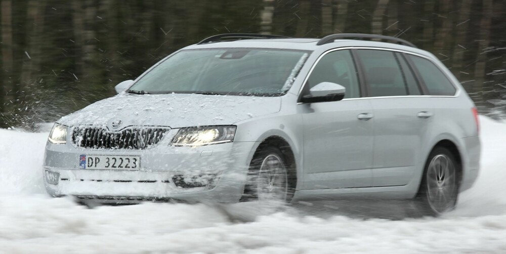 LITT GJESP: Skoda Octavia 4x4 med 180 hk er ulv i fåreklær. Det kan være en praktisk egenskap.