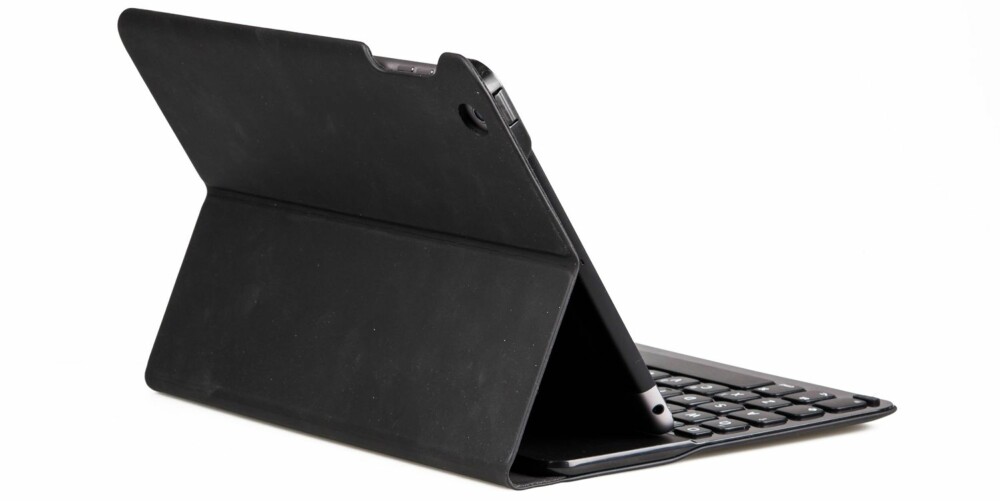 EN STILLING: Logitech Ultrathin Keyboard Folio for iPad Air har bare en innstilling for hvor skrått skjermen kan stå.