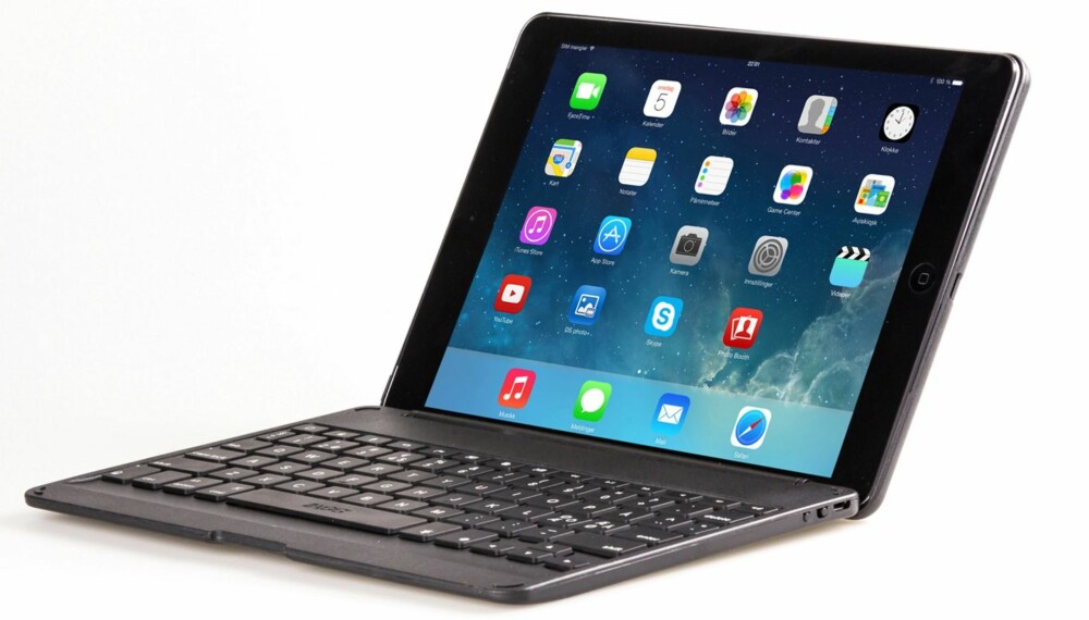 Klikk iPad-en på plass i Zaggkeys og du har noe som ligner på en bærbar PC.