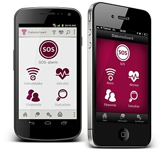 TIL SMARTTELEFON: - DiabetesGuard er spesialtilpasset deg som har diabetes og er enkel å bruke, sier utvikleren.