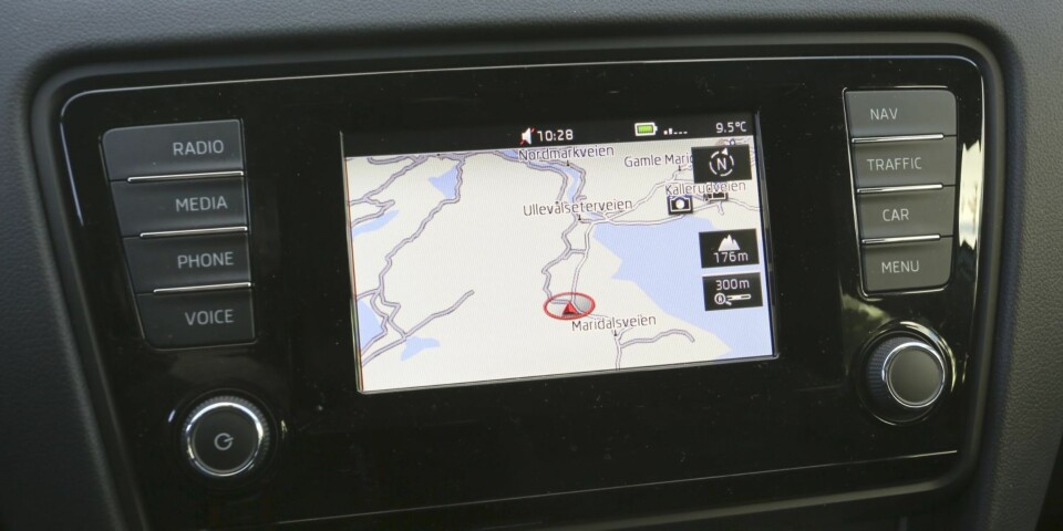 GJØR JOBBEN: Den minste navigasjonsskjermen fungerer bedre enn du skulle tro, med bra detaljvisning på kartene.