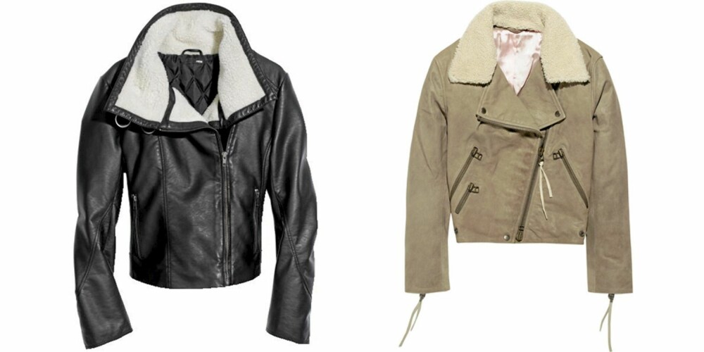 FRA VENSTRE: H&M (kr 299), Acne (kr 8055). FRA VENSTRE: H&M (kr 299), Acne (kr 8055).