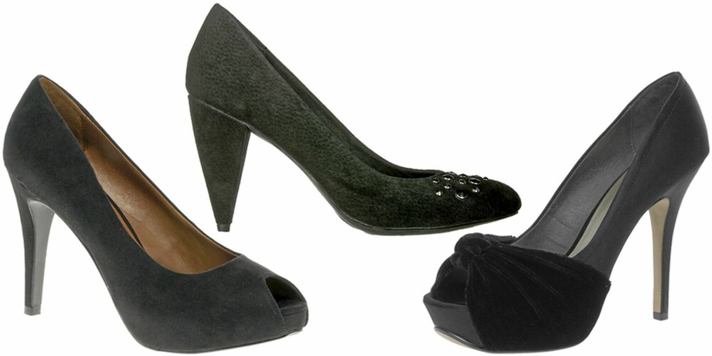 FRA VENSTRE: Mango (kr 519), Din Sko (kr 549), Asos (kr 425). FRA VENSTRE: Mango (kr 519), Din Sko (kr 549), Asos (kr 425).