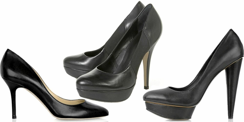 FRA VENSTRE: Jimmy Choo (kr 2039), Topshop (kr 615), Elizabeth and James (kr 2519).