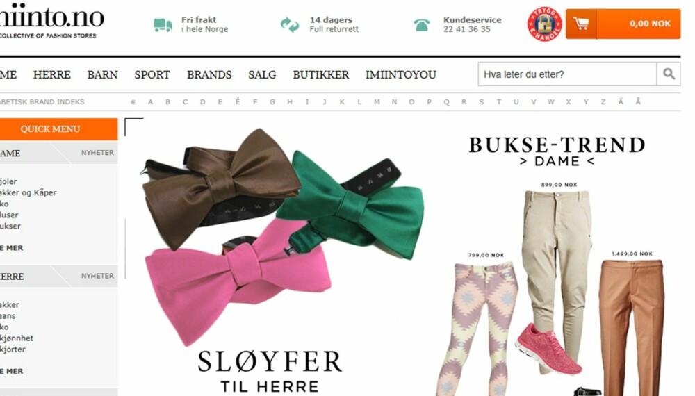 TEST AV NETTBUTIKKER: Test av Miinto sin nettbutikk. TEST AV NETTBUTIKKER: Test av Miinto sin nettbutikk.