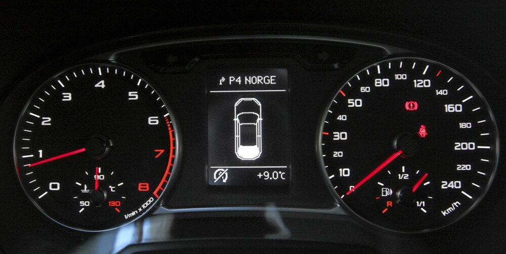 SMÅTØFT: Både instrumentene, og alt annet i Audi A1, er småtøft. SMÅTØFT: Både instrumentene, og alt annet i Audi A1, er småtøft.