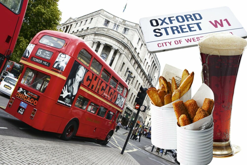 Du kan ikke dra fra London uten å ha kjørt dobbeldekker og spist fish and chips på pub. Du kan ikke dra fra London uten å ha kjørt dobbeldekker og spist fish and chips på pub.