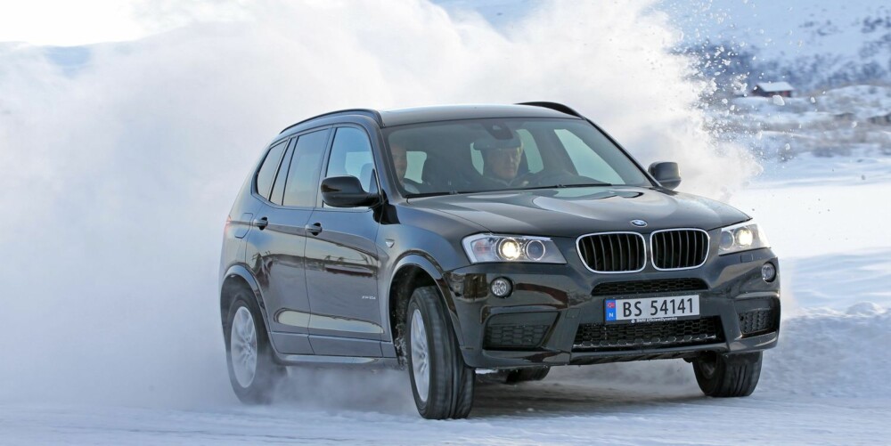 GOKARTEN: BMW X3 er uten tvil gokarten av de tre, men er også den bilen som lar deg føle de brå ujevnhetene. FOTO: Petter Handeland