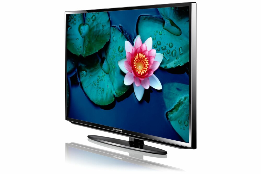 MODERNE: Samsung har laget en billig-TV som ser ut som den koster mye mer. Er du ikke veldig opptatt av store TV-er med mange funksjoner, så gå for denne.