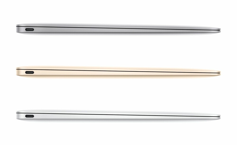 TYNN: Nye Macbook i 2015-versjon er syltynn. Macbook kommer i tre farger. TYNN: Nye Macbook i 2015-versjon er syltynn. Macbook kommer i tre farger.