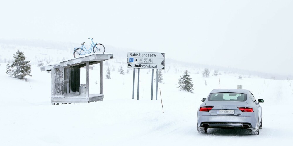 LUKSUSTRANSPORT: Audi A7 3,0 TDI quattro slår de fleste andre transportalternativ på vinterføre. 