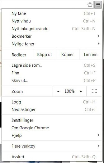 ANONYM: Legg merke til at du kan surfe anonymt om du velger nytt inkognitovindu i Chrome-menyen.