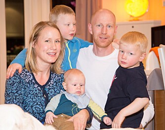Ane kan le lykkelig og fornøyd i dag – de tre guttene hennes, Håkon (5), Ole (3) og Even (1/2), er strålende friske og oppvakte.