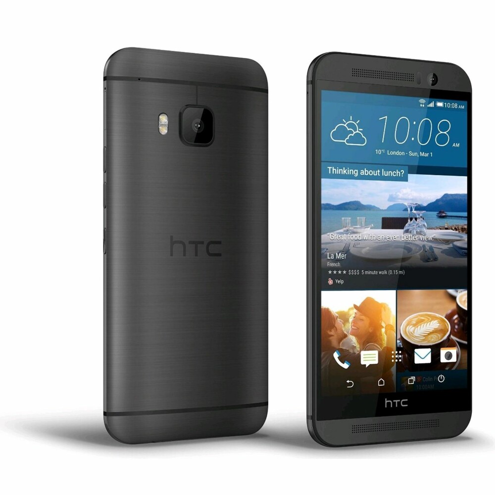 MØRK: HTC One M9 fås også i en mørkegrå farge, eller Gunmetal Grey som HTC kaller det.