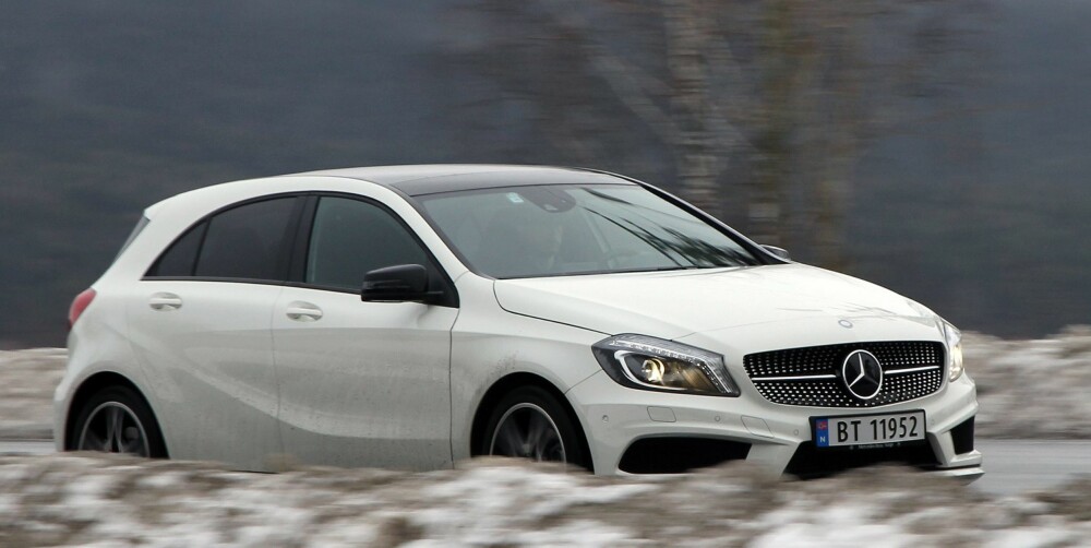 SVÆRT RASK: I våre akselerasjonsmålinger gjør A220 4Matic en meget god figur: 60–100 km/t på 4,1 sekunder og 80–120 km/t på 5,6 sekunder. 