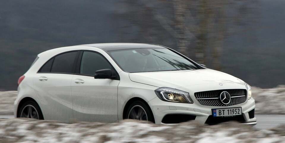 SVÆRT RASK: I våre akselerasjonsmålinger gjør A220 4Matic en meget god figur: 60–100 km/t på 4,1 sekunder og 80–120 km/t på 5,6 sekunder.