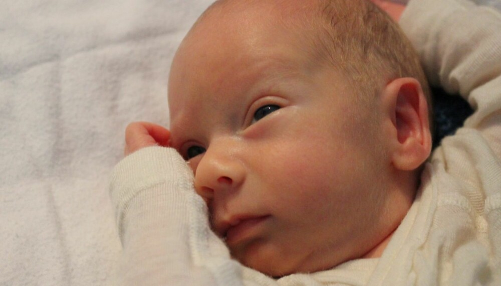 Lille Håkon Nordli ble født 1 juni 2014. Foto: privat