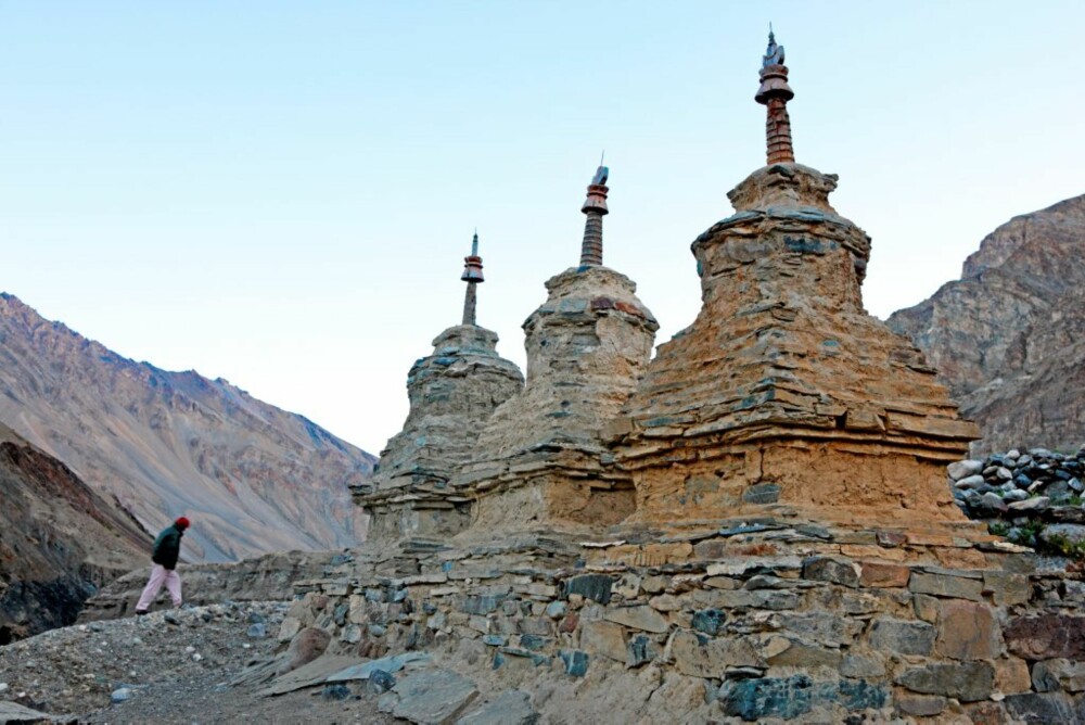 FORFALLER: Tre stupaer i Satak begynner å falle fra hverandre.