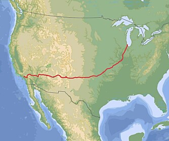 ROUTE 66: 400 mil fra Chicago til Loa Angeles, California. ROUTE 66: 400 mil fra Chicago til Loa Angeles, California.