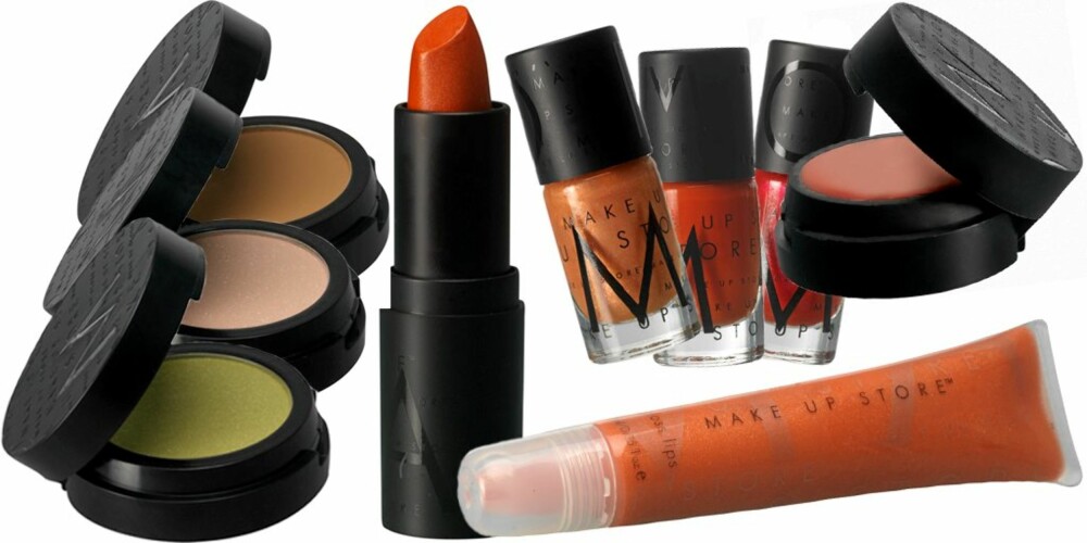 FRUKTIG: Make up store går for fruktige oransje og røde toner.