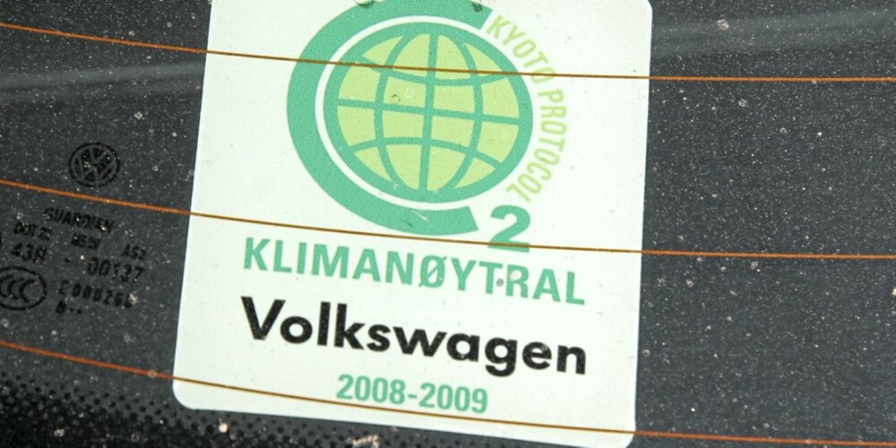 KLIMANØYTRAL: Importøren spanderer på en klimavote for 2009.