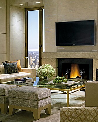 LUKSUS: I toppsuiten Ty Warner Penthouse på Four Seasons Hotel i New York er det luksus fra gulv til tak.