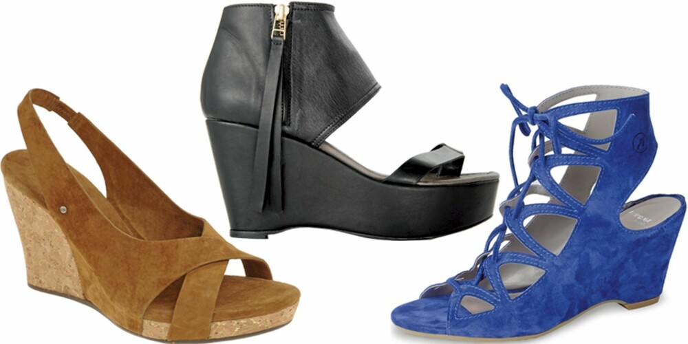 FRA VENSTRE: Ugg (kr 1085), Acne (kr 2900), Bronx (kr 720).