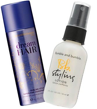 FRA VENSTRE: Charles Worthington Dream hårspray (kr 99) og Bumble and Bumble Styling Lotion (kr 85). FRA VENSTRE: Charles Worthington Dream hårspray (kr 99) og Bumble and Bumble Styling Lotion (kr 85).