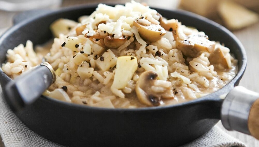 RISOTTO: Det er sesong for sopp - og soppen passer perfekt med risotto.