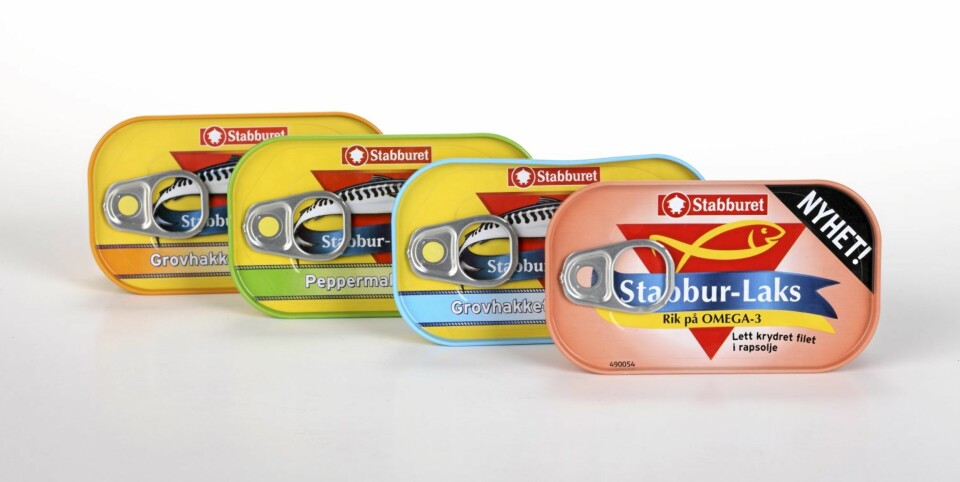 FISK PÅ BOKS: Sunt pålegg, uansett mengde. Du trenger ikke tenke på fettsparing når du spiser fiskepålegg. Nå kan du også få laks på boks.