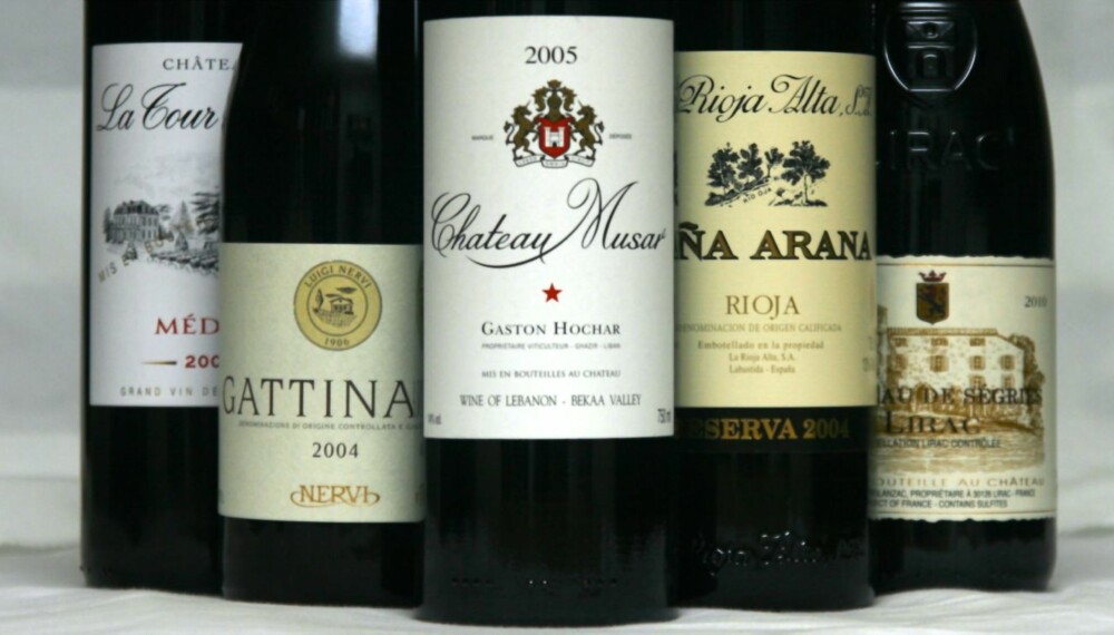 LAMMEVINER: Her finner vi både Rioja, Bordeaux, Rhône, Piemonte og til og med Libanon representert. LAMMEVINER: Her finner vi både Rioja, Bordeaux, Rhône, Piemonte og til og med Libanon representert.
