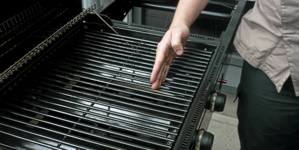 EFFEKTIV GRILLFLATE: Vi har målt hvor stor del av grillflaten som bli varm.
