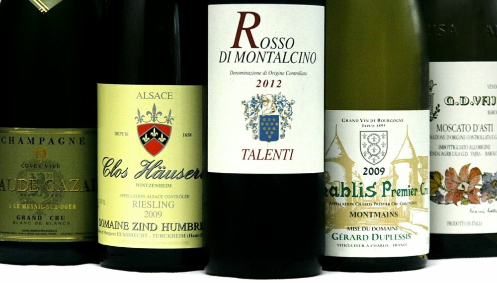 SOMMERFAVORITTER: Fem veldig gode viner med forskjellige anvendelsesområder.